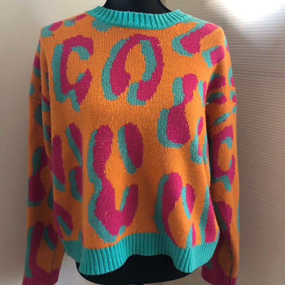 CIDER Leopard Print Sweater Size XL / S